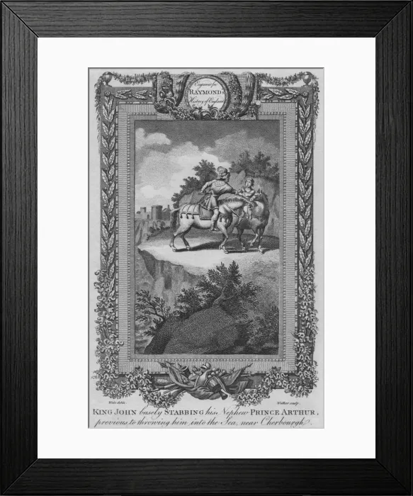 Framed Print : King John basely Stabbing his Nephew Prince Arthur, previous to throwing him into the Sea, c1787 Framed Print : King John basely Stabbing his Nephew Prince Arthur, previous to throwing him into the Sea, c1787