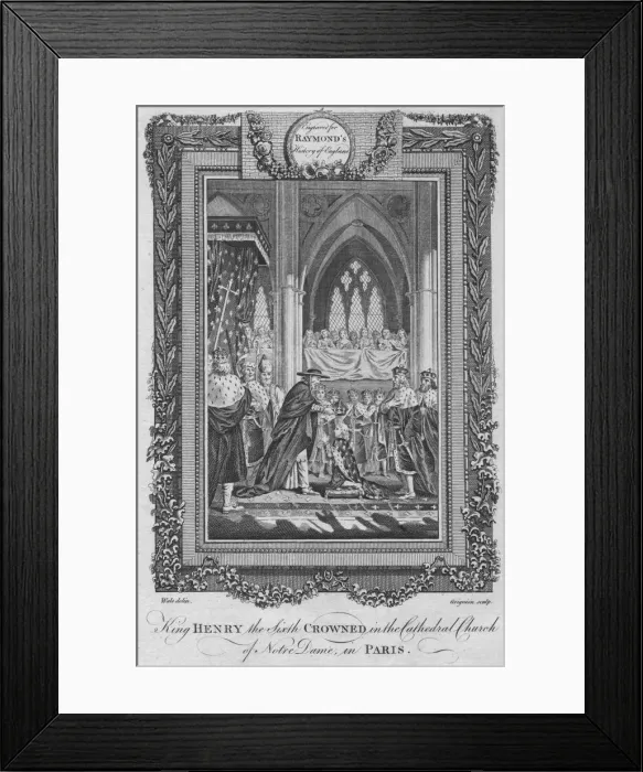 Framed Print : King Henry the Sixth Crowned in the Cathedral Church of Notre Dame, in Paris, c1787 Framed Print : King Henry the Sixth Crowned in the Cathedral Church of Notre Dame, in Paris, c1787