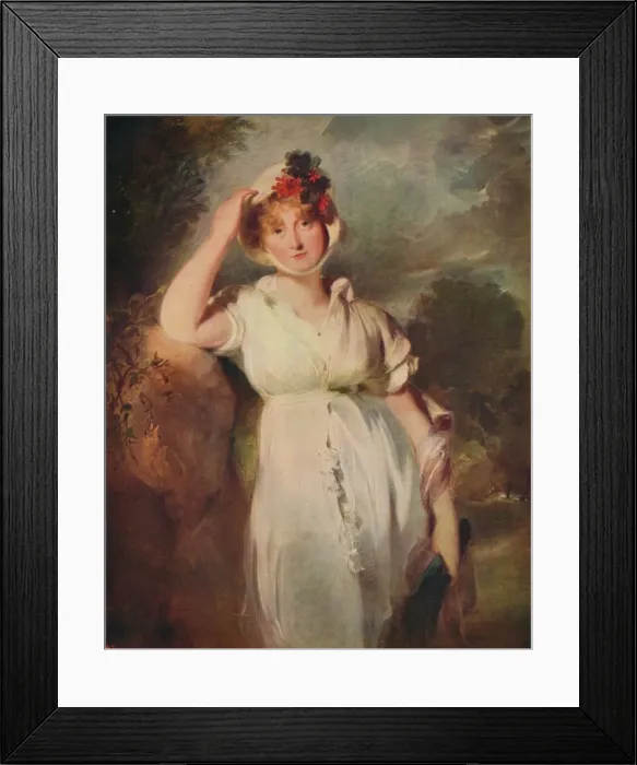 Framed Print : Caroline of Brunswick (1768-1821), Queen of George IV, 1798, (c1915). Artist: Thomas Lawrence Framed Print : Caroline of Brunswick (1768-1821), Queen of George IV, 1798, (c1915). Artist: Thomas Lawrence