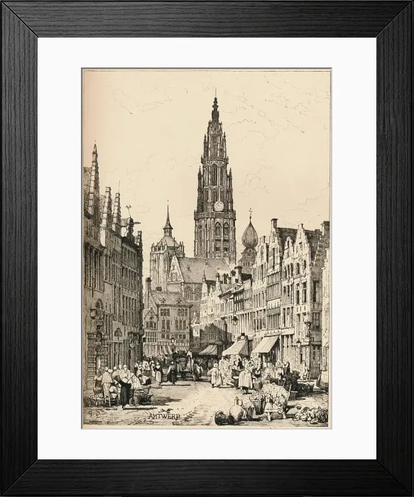 Framed Print : Antwerp, c1820 (1915). Artist: Samuel Prout