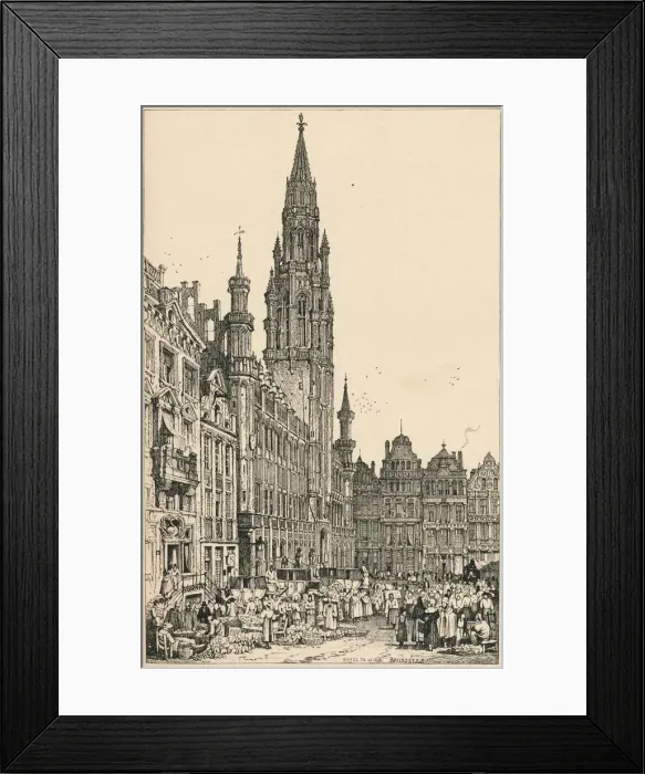 Framed Print : Brussels, c1820 (1915). Artist: Samuel Prout Framed Print : Brussels, c1820 (1915). Artist: Samuel Prout