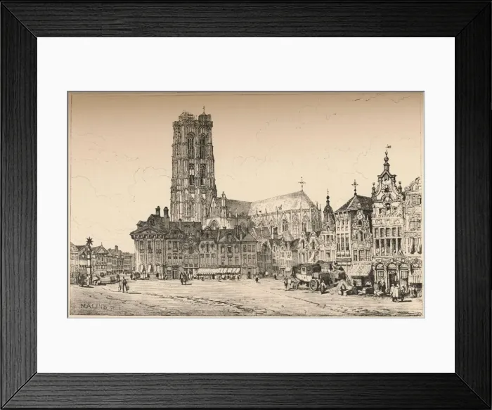 Framed Print : Malines, c1820 (1915). Artist: Samuel Prout Framed Print : Malines, c1820 (1915). Artist: Samuel Prout