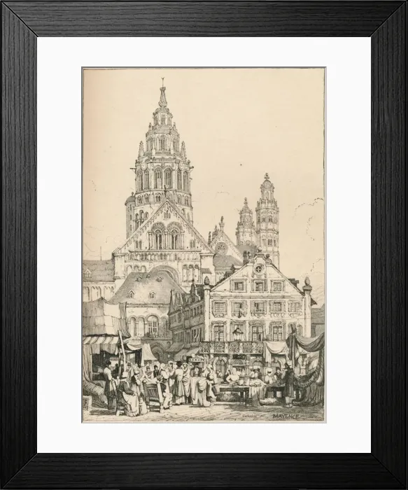 Framed Print : Mayence, c1820 (1915). Artist: Samuel Prout Framed Print : Mayence, c1820 (1915). Artist: Samuel Prout