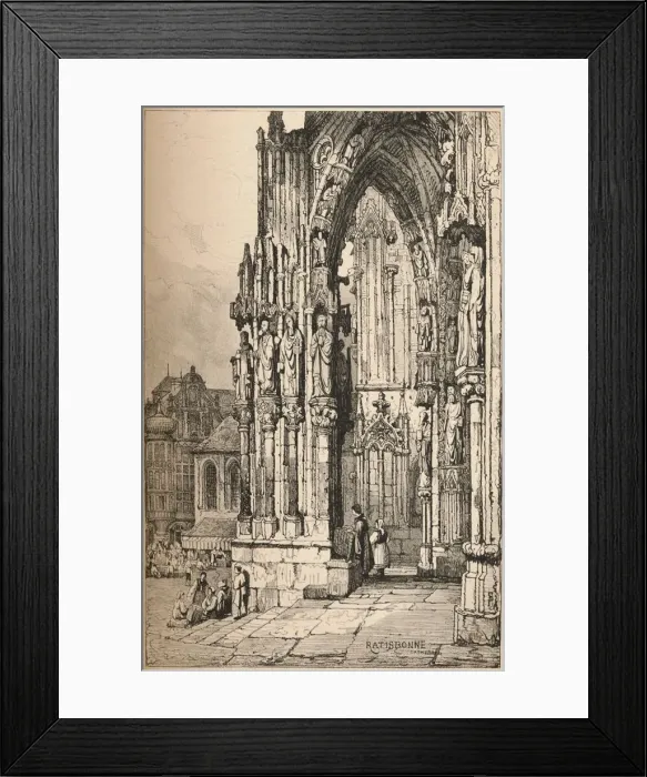 Framed Print : Ratisbon, c1820 (1915). Artist: Samuel Prout Framed Print : Ratisbon, c1820 (1915). Artist: Samuel Prout