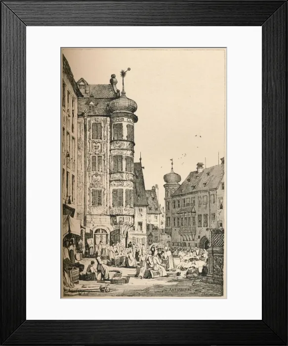 Framed Print : Ratisbon, c1820 (1915). Artist: Samuel Prout