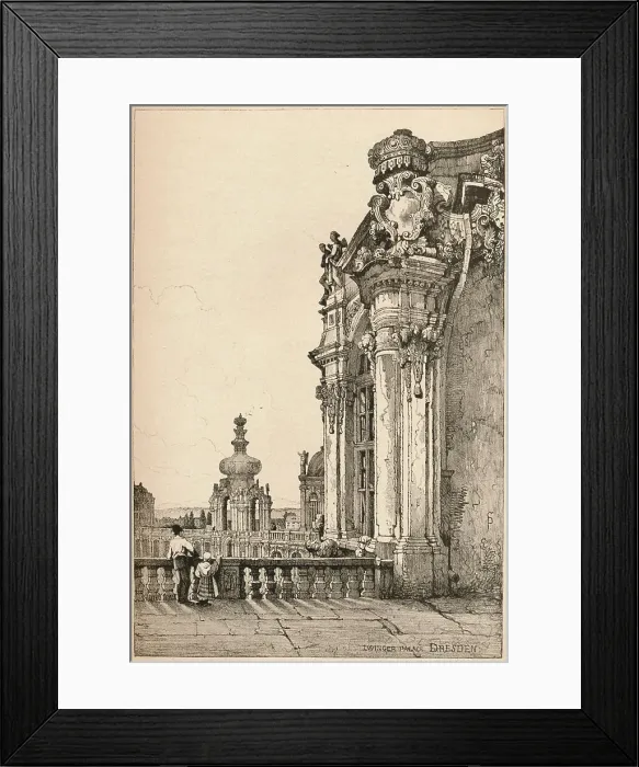 Framed Print : Dresden, c1820 (1915). Artist: Samuel Prout Framed Print : Dresden, c1820 (1915). Artist: Samuel Prout