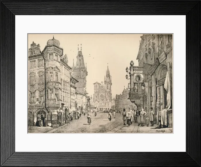 Framed Print : Prague, c1820 (1915). Artist: Samuel Prout Framed Print : Prague, c1820 (1915). Artist: Samuel Prout