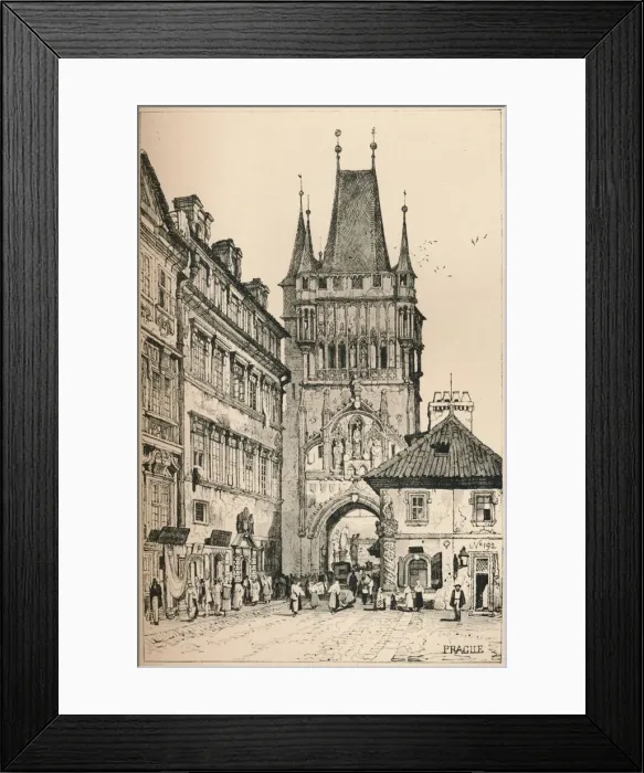 Framed Print : Prague, c1820 (1915). Artist: Samuel Prout Framed Print : Prague, c1820 (1915). Artist: Samuel Prout