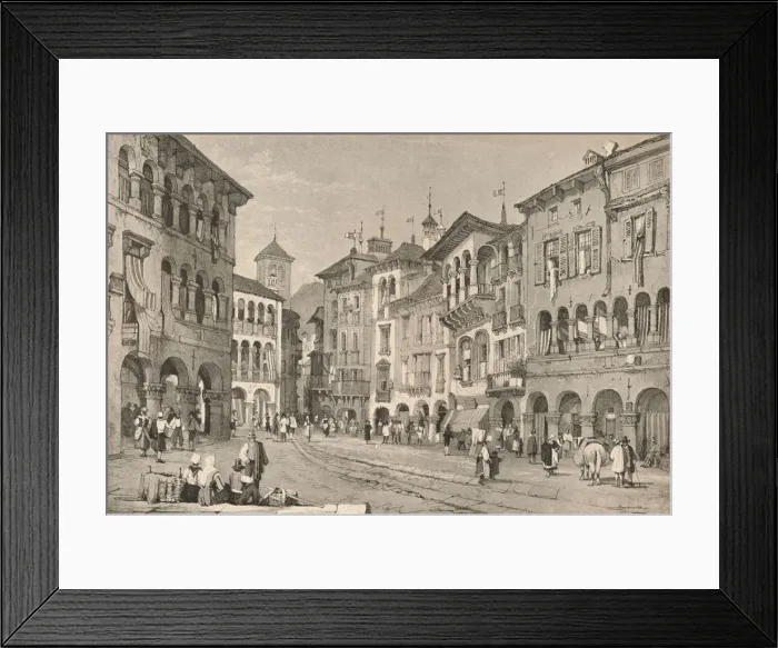 Framed Print : Domodossola, c1830 (1915). Artist: Samuel Prout Framed Print : Domodossola, c1830 (1915). Artist: Samuel Prout