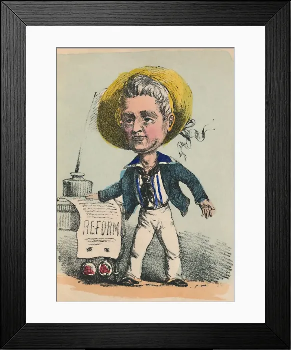 Framed Print : William IV, 1856. Artist: Alfred Crowquill Framed Print : William IV, 1856. Artist: Alfred Crowquill