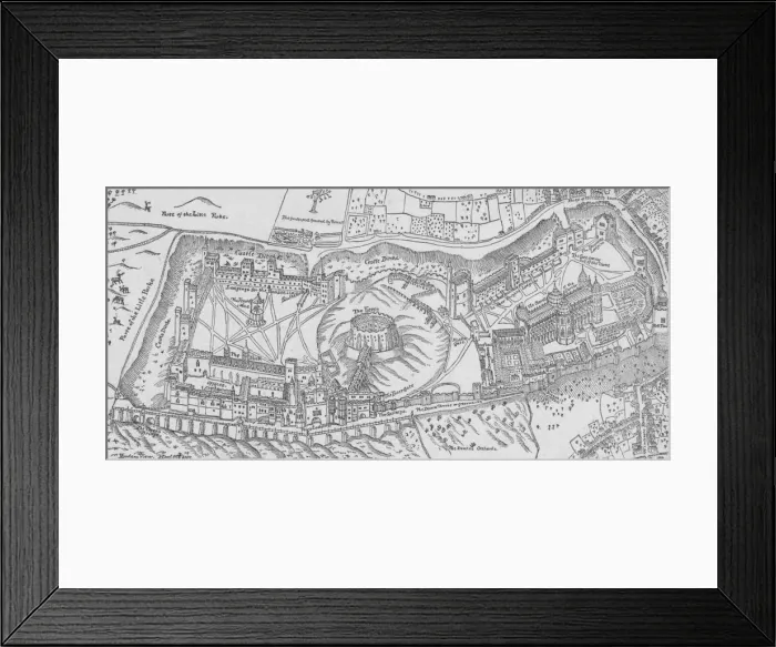 Framed Print : Nordens View of Windsor Castle, 1607. 1895. Artist: John Norden Framed Print : Nordens View of Windsor Castle, 1607. 1895. Artist: John Norden