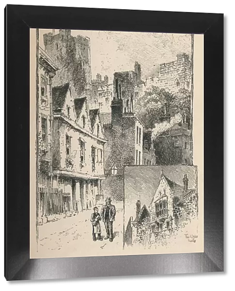 The Castle from Thames Street. A Bit of the Outer Walls, 1895