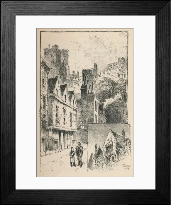 Framed Print : The Castle from Thames Street. A Bit of the Outer Walls, 1895 Framed Print : The Castle from Thames Street. A Bit of the Outer Walls, 1895