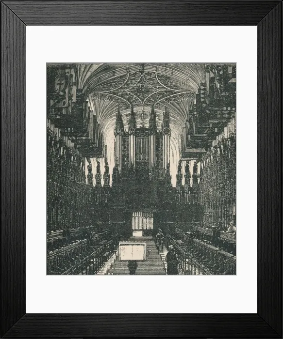 Framed Print : St. Georges Chapel: The Choir, Looking West, 1895 Framed Print : St. Georges Chapel: The Choir, Looking West, 1895