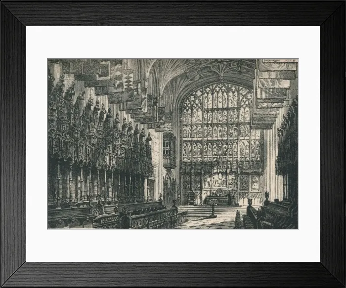 Framed Print : St. Georges Chapel: The Choir, Looking East, 1895 Framed Print : St. Georges Chapel: The Choir, Looking East, 1895