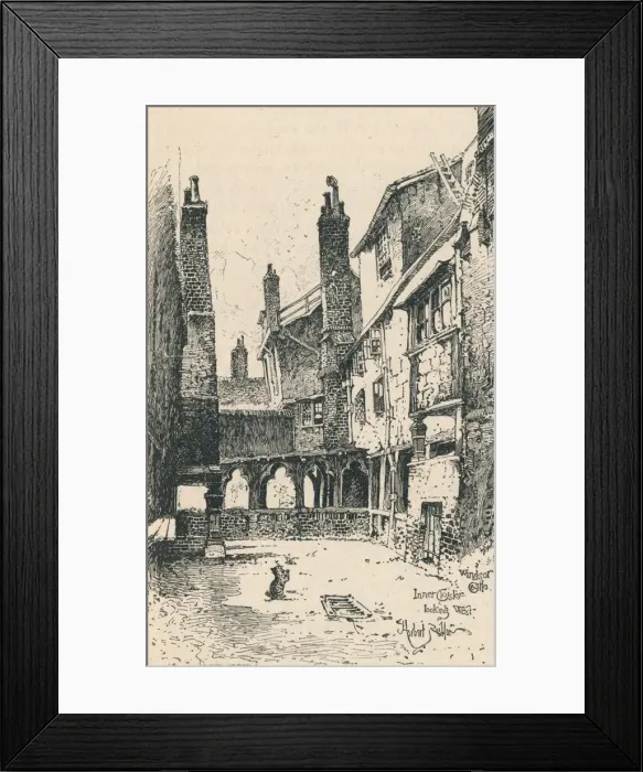 Framed Print : Inner Cloister, Looking West, 1895 Framed Print : Inner Cloister, Looking West, 1895