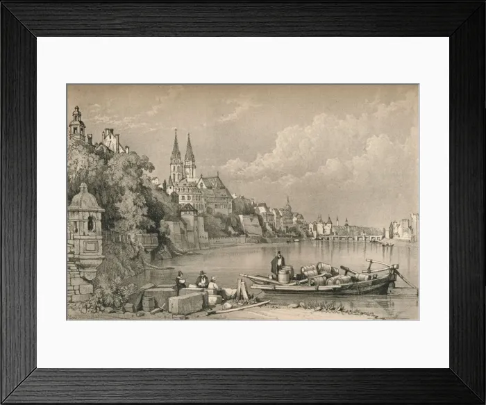 Framed Print : Basle, c1830 (1915). Artist: Samuel Prout Framed Print : Basle, c1830 (1915). Artist: Samuel Prout