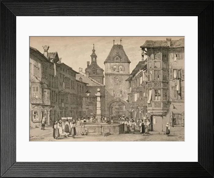 Framed Print : Schaffhausen, c1830 (1915). Artist: Samuel Prout Framed Print : Schaffhausen, c1830 (1915). Artist: Samuel Prout