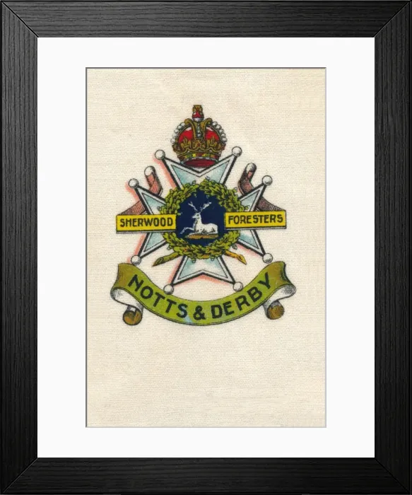 Framed Print : 45th & 95th Foot. The Sherwood Foresters (Nottinghamshire & Derbyshire Regt. ), c1910 Framed Print : 45th & 95th Foot. The Sherwood Foresters (Nottinghamshire & Derbyshire Regt. ), c1910
