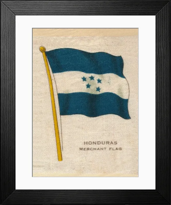 Framed Print : Honduras - Merchant Flag, c1910 Framed Print : Honduras - Merchant Flag, c1910