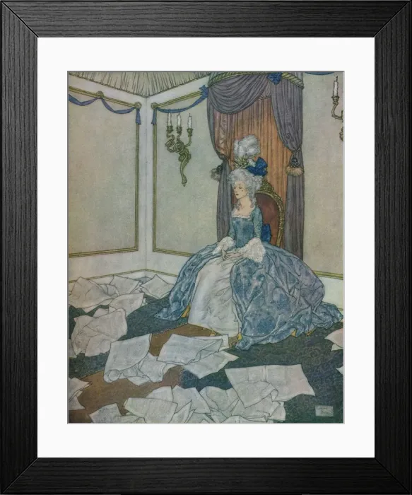 Framed Print : She had read all the newspapers in the world and had forgotten them again, so clever is she, 1912. Artist: Edmund Dulac Framed Print : She had read all the newspapers in the world and had forgotten them again, so clever is she, 1912. Artist: Edmund Dulac