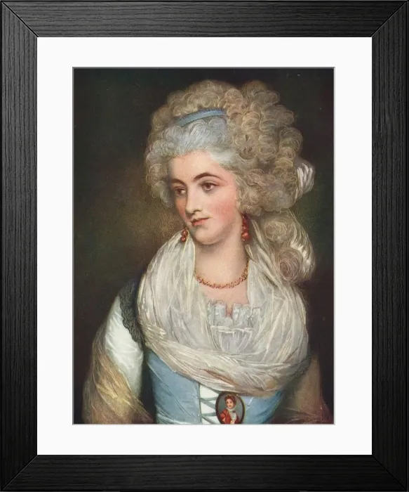 Framed Print : Miss Chaplin, c18th century (1911). Artists: Percy Henry Martindale, John Russell Framed Print : Miss Chaplin, c18th century (1911). Artists: Percy Henry Martindale, John Russell