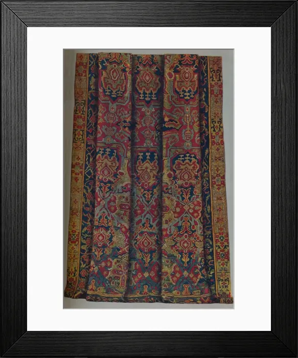 Framed Print : Hispano-Mauresque Carpet, c15th century, (1910) Framed Print : Hispano-Mauresque Carpet, c15th century, (1910)