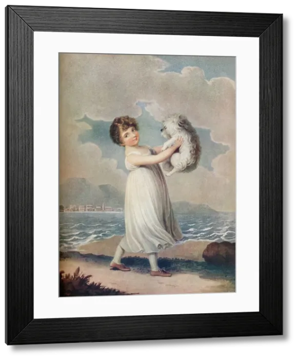 Framed Print : My Dear Little Shock, c19th century, (1910). Artist: John Samuel Agar Framed Print : My Dear Little Shock, c19th century, (1910). Artist: John Samuel Agar