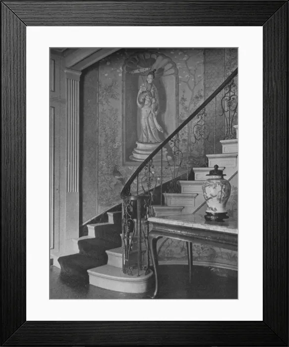 Framed Print : Painted decoration, wall of the stairway, house of Mrs WK Vanderbilt, New York City, 1924 Framed Print : Painted decoration, wall of the stairway, house of Mrs WK Vanderbilt, New York City, 1924