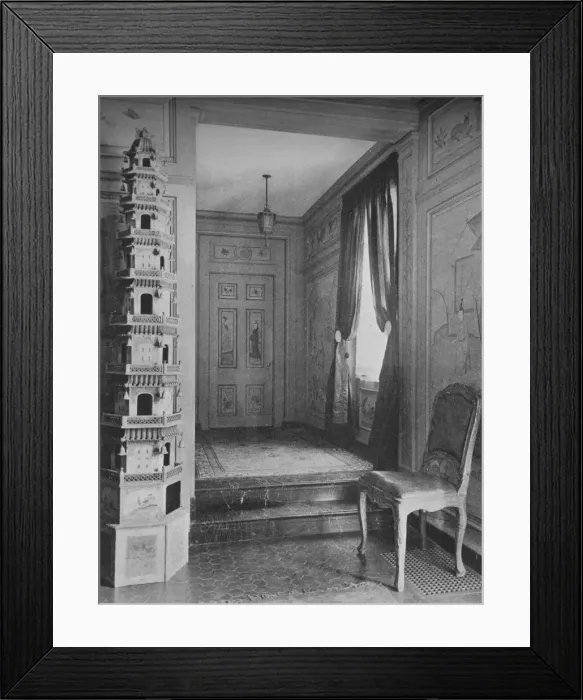Framed Print : Steps leading from hall to dining room door, house of Mrs WK Vanderbilt, New York City, 1924 Framed Print : Steps leading from hall to dining room door, house of Mrs WK Vanderbilt, New York City, 1924