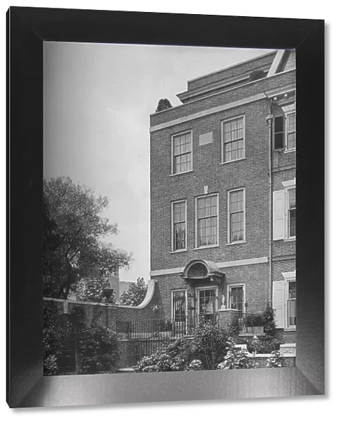 East front with terrace and garden gate, house of Mrs WK Vanderbilt, New York City, 1924