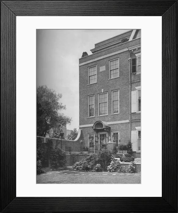 Framed Print : East front with terrace and garden gate, house of Mrs WK Vanderbilt, New York City, 1924 Framed Print : East front with terrace and garden gate, house of Mrs WK Vanderbilt, New York City, 1924