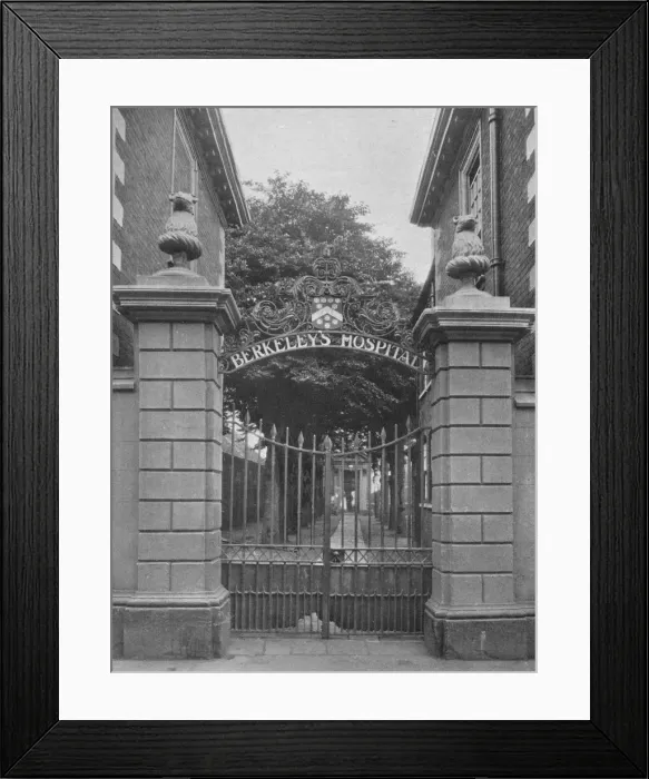 Framed Print : Entrance gateway, Berkeleys Hospital, Worcester, Worcestershire, 1924 Framed Print : Entrance gateway, Berkeleys Hospital, Worcester, Worcestershire, 1924