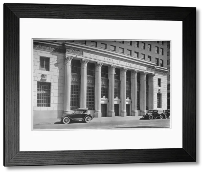 Framed Print : Main entrance to the Bank of Italy, Los Angeles, California, 1924 Framed Print : Main entrance to the Bank of Italy, Los Angeles, California, 1924