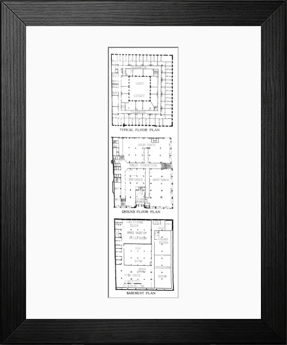 Framed Print : Floor plans, the SW Straus & Co Building, Chicago, Illinois, 1924 Framed Print : Floor plans, the SW Straus & Co Building, Chicago, Illinois, 1924