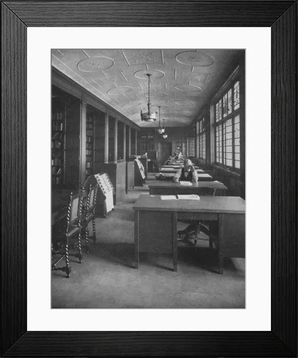 Framed Print : Library and editorial room, The Evening News Building, Detroit, Michigan, 1924 Framed Print : Library and editorial room, The Evening News Building, Detroit, Michigan, 1924
