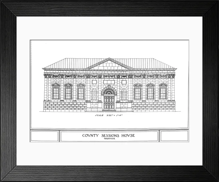 Framed Print : County Sessions House, Warwick, Warwickshire, 1924 Framed Print : County Sessions House, Warwick, Warwickshire, 1924