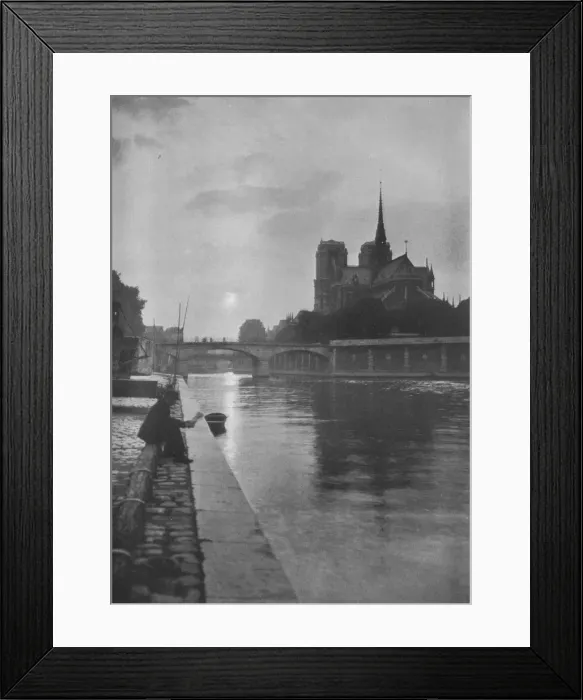 Framed Print : Notre Dame from the river, Paris, 1924 Framed Print : Notre Dame from the river, Paris, 1924