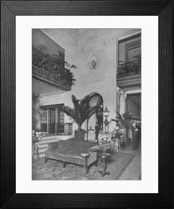 Framed Print : Corner of the main lobby, looking towards the office, Roosevelt Hotel, New York City, 1924 Framed Print : Corner of the main lobby, looking towards the office, Roosevelt Hotel, New York City, 1924