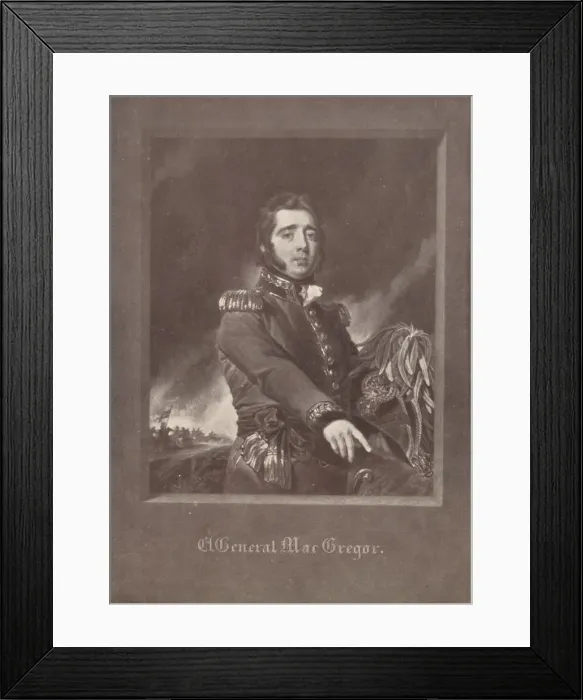 Framed Print : General MacGregor, c1825 (1909). Artist: Samuel William Reynolds Framed Print : General MacGregor, c1825 (1909). Artist: Samuel William Reynolds