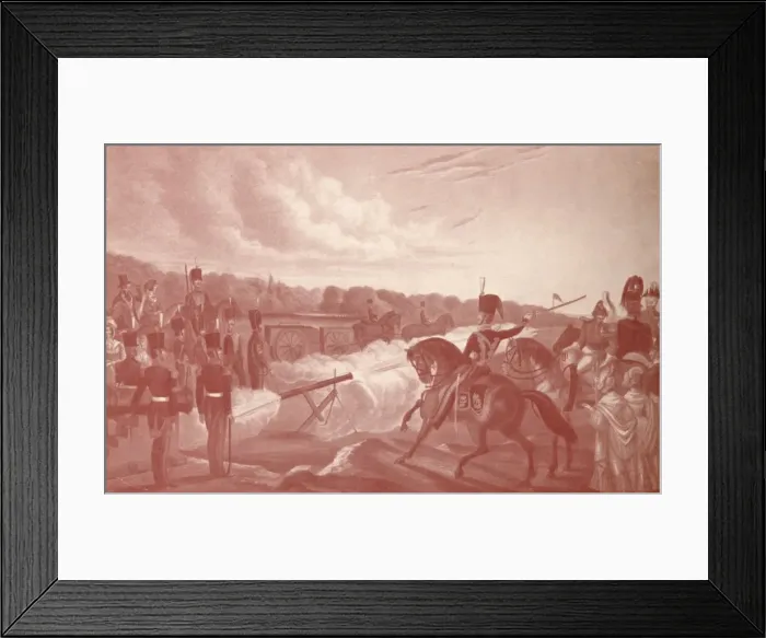 Framed Print : Rocket Practice in the Marshes, 1845 (1909). Artist: John Grant