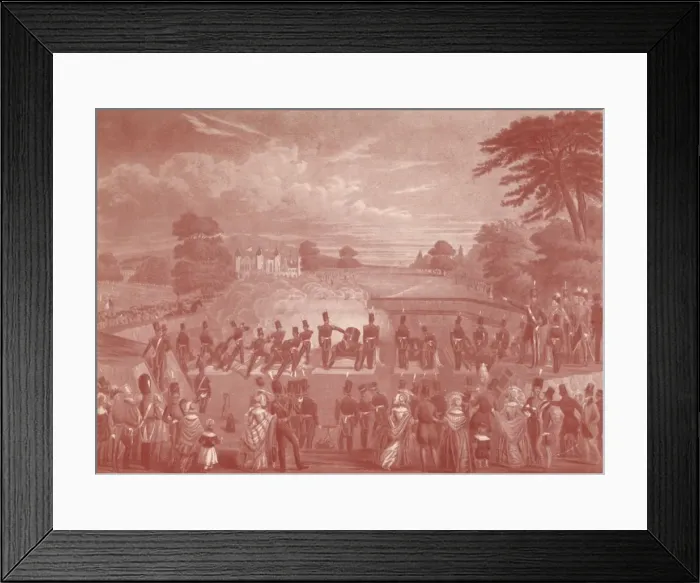 Framed Print : The Mortar Battery at Woolwich, 1847 (1909). Artist: Charles Hunt Framed Print : The Mortar Battery at Woolwich, 1847 (1909). Artist: Charles Hunt