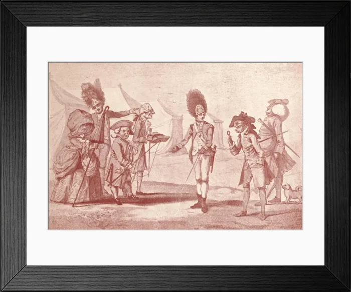 Framed Print : A Visit To Camp, c1800-1810, (1909). Artist: Henry William Bunbury Framed Print : A Visit To Camp, c1800-1810, (1909). Artist: Henry William Bunbury