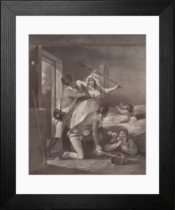 Framed Print : Recruit Deserted, 1791 (1909). Artist: George Keating Framed Print : Recruit Deserted, 1791 (1909). Artist: George Keating