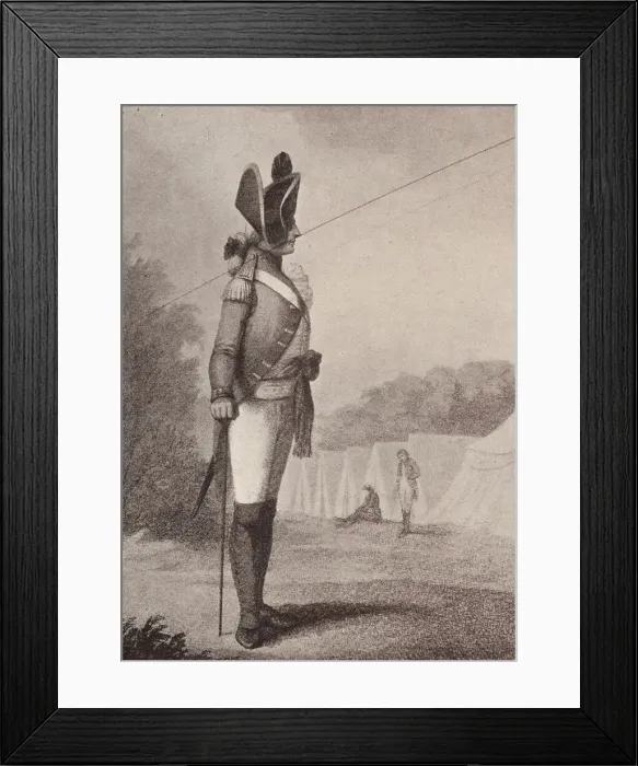 Framed Print : A Sergeant of Infantry (1791), 1791 (1909). Artist: Francois David Soiron Framed Print : A Sergeant of Infantry (1791), 1791 (1909). Artist: Francois David Soiron