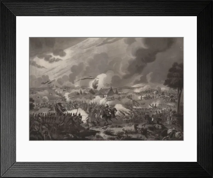 Framed Print : The Battle of Waterloo, June 18, 1815, 1817 (1909). Artist: Richard Gibson Reeve Framed Print : The Battle of Waterloo, June 18, 1815, 1817 (1909). Artist: Richard Gibson Reeve