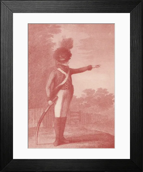 Framed Print : Light Horseman (1791), 1791 (1909). Artist: Francois David Soiron Framed Print : Light Horseman (1791), 1791 (1909). Artist: Francois David Soiron