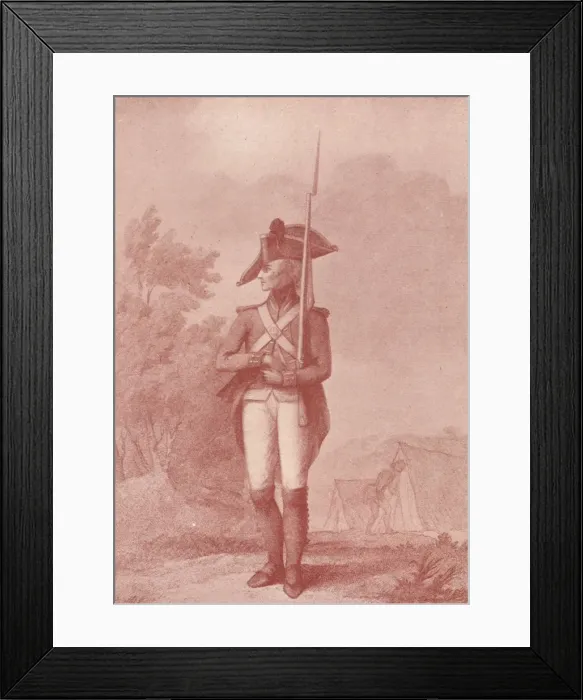 Framed Print : Foot Soldier (1791), 1791 (1909). Artist: Francois David Soiron Framed Print : Foot Soldier (1791), 1791 (1909). Artist: Francois David Soiron