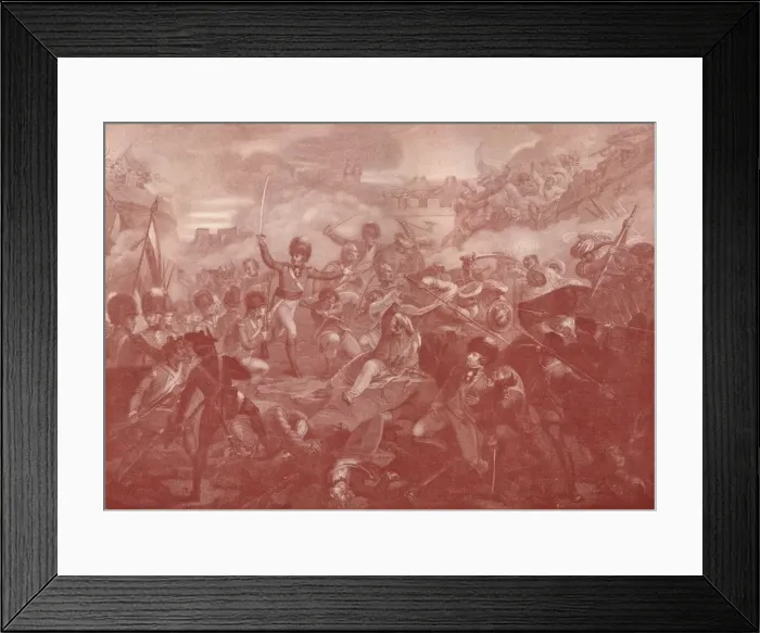 Framed Print : The Assault and Taking of Seringapatam, 1801 (1909). Artist: Anthony Cardon Framed Print : The Assault and Taking of Seringapatam, 1801 (1909). Artist: Anthony Cardon