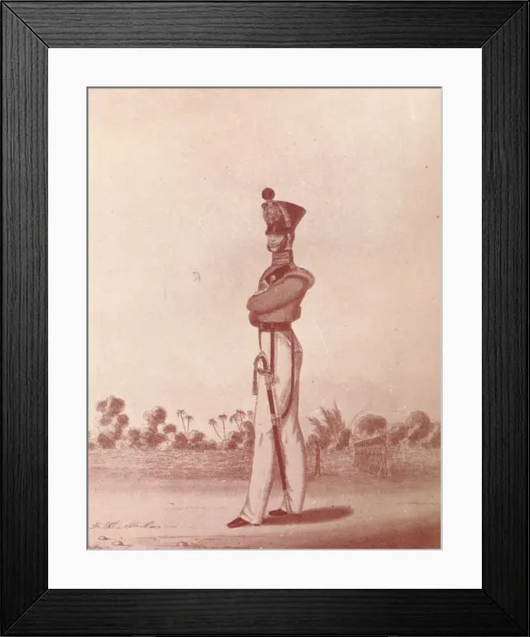 Framed Print : Officers of the Madras Army (Light Infantry), c1837-1843, (1909). Artist: William Hunsley Framed Print : Officers of the Madras Army (Light Infantry), c1837-1843, (1909). Artist: William Hunsley